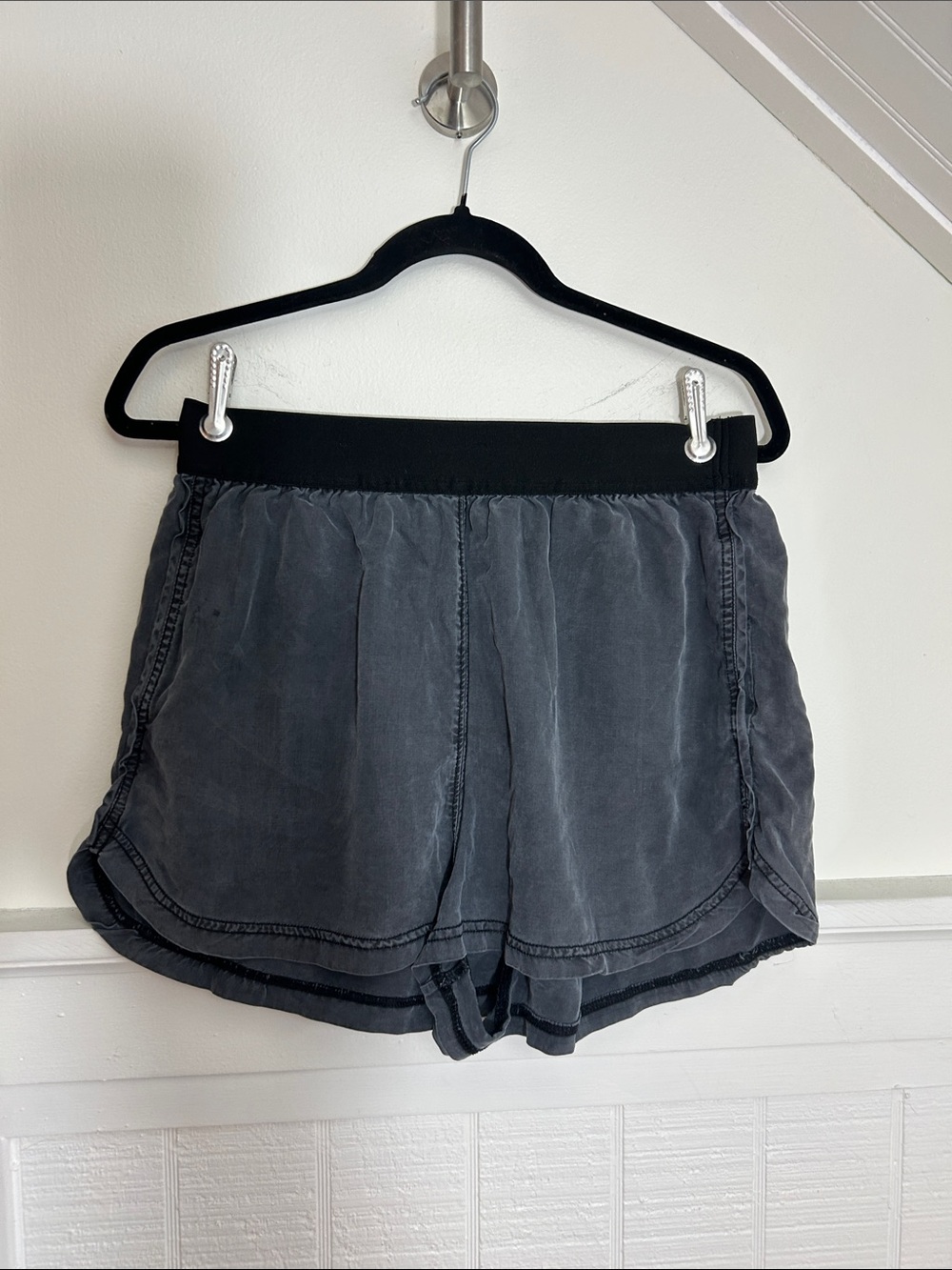 Free People Movement See You Sunday Black & Gray Athletic Shorts size small